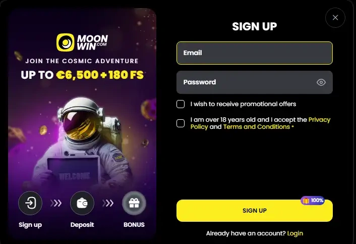 Moonwin Casino login